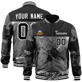 Custom Graffiti Pattern Letterman Jackets Varsity Bomber Full-Zip Jacket for Winter Style