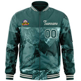 Custom Graffiti Pattern Letterman Jackets Varsity Bomber Full-Zip Jacket for Winter Style