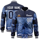 Custom Graffiti Pattern Letterman Jackets for Winter Streetwear Varsity Bomber Full-Zip Jacket