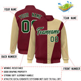 Custom Color Block Varsity Bomber Baseball Jackets Personalized Letters Number Logo for Adult Youth