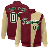 Custom Color Block Varsity Bomber Baseball Jackets Personalized Letters Number Logo for Adult Youth