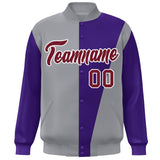 Custom Color Block Varsity Bomber Baseball Jackets Personalized Letters Number Logo for Adult Youth