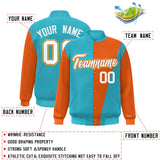 Custom Color Block Varsity Bomber Baseball Jackets Personalized Letters Number Logo for Adult Youth
