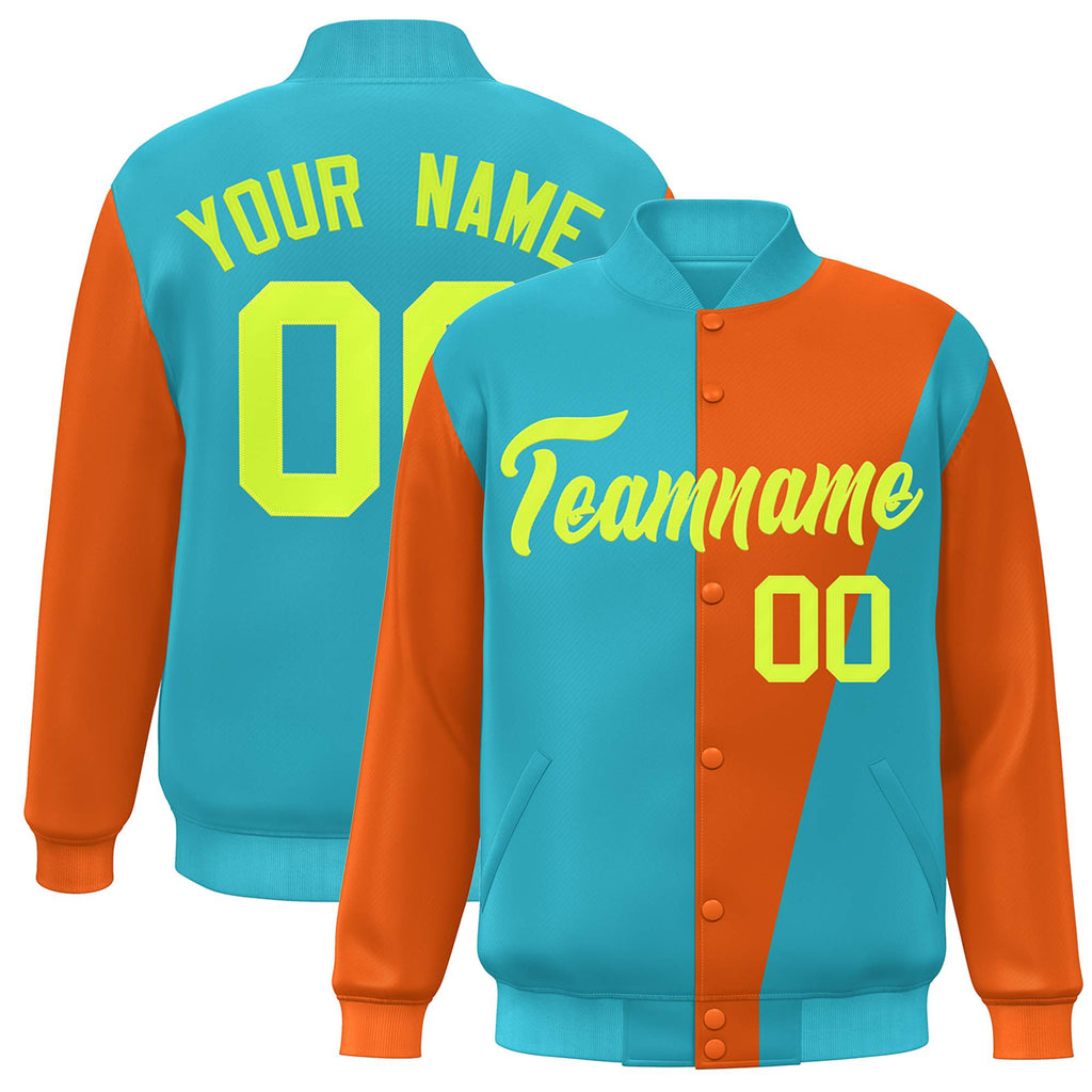 Custom Color Block Varsity Jackets Design Your Own Letterman Baseball Coat