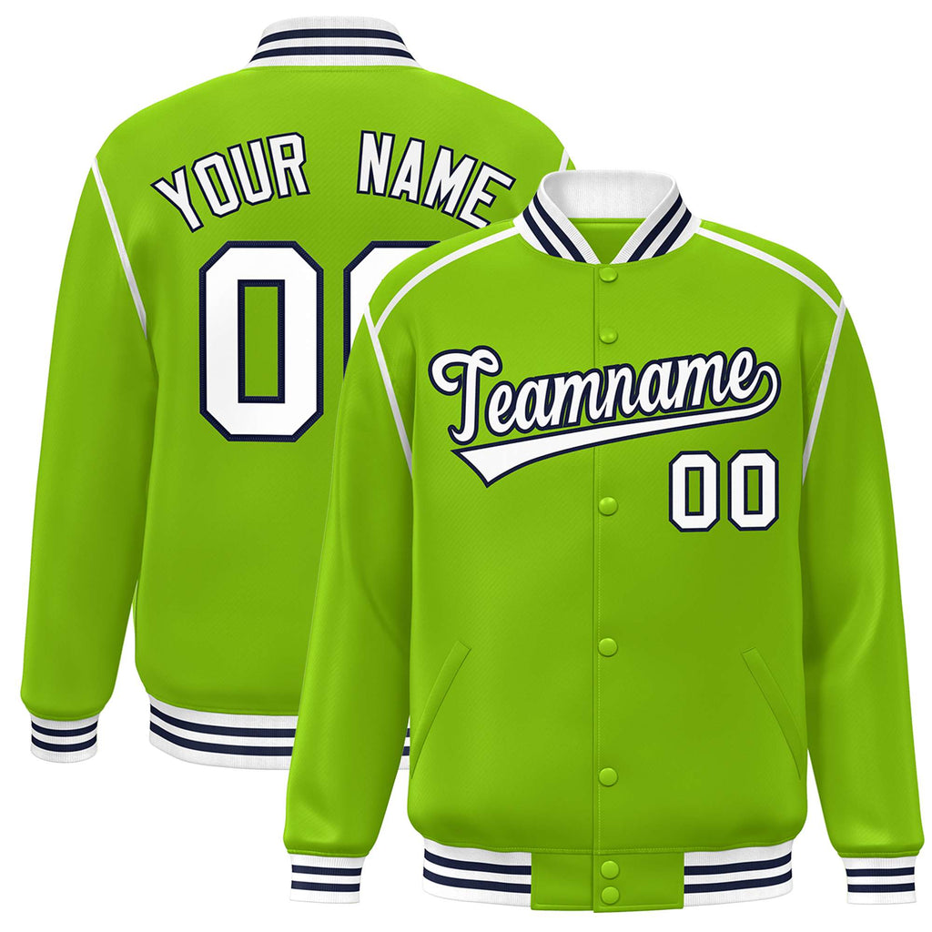 Custom Color Block Ribbon Personalized Letterman Varsity Jackets College Sports Baseball Jacket