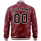 Custom Graffiti Pattern Trendy Baseball Jacket Personalized Stitched Name Number Fashion Bomber Full-Zip Jacket