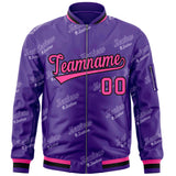 Custom Graffiti Pattern Trendy Baseball Jacket Personalized Stitched Text Logo Varsity Bomber Trendy Full-Zip Jacket
