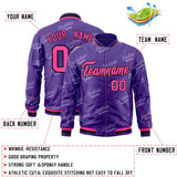 Custom Graffiti Pattern Trendy Jacket  Lightweight College Bomber Coat Full-Zip Trendy Baseball Jacket