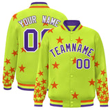 Custom Graffiti Pattern Star Varsity Baseball Jacket Windreaker Letterman Bomber Coat