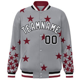 Custom Graffiti Pattern Star Men Women Youth Varsity Baseball Jacket Casual Sweatshirt