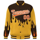 Custom Graffiti Pattern Flame Personalized Stitched Name Number Bomber Jackets Blend Windproof Full-Snap Jacket