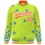 Custom Graffiti Pattern Star Letterman Bomber Coats Personalized Letter and Number Baseball Jacket