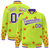 Custom Graffiti Pattern Star Letterman Bomber Coats Personalized Letter and Number Baseball Jacket