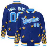 Custom Graffiti Pattern Star Varsity Baseball Jacket Casual Sweatshirt For Men Women Youth