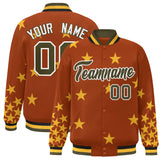 Custom Graffiti Pattern Star Baseball Jacket Varsity Classic Letterman Bomber Coats