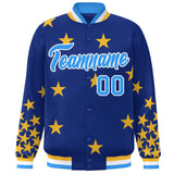 Custom Graffiti Pattern Star Baseball Jacket Personalized Sports Sweatshirt