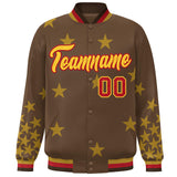 Custom Graffiti Pattern Star Baseball Jacket Personalized Sports Sweatshirt