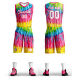 Custom Graffiti Pattern Sets Mesh Basketball Jersey Training Uniforms
