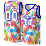 Custom Graffiti Pattern Tops Mesh Basketball Jersey For Casual