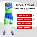 Custom Gradient Fashion Sets Slash Basketball Jersey Fun Gifts