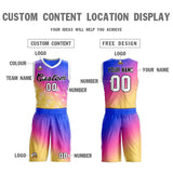 Custom Gradient Fashion Sets Slash Basketball Jersey Fun Gifts