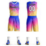 Custom Gradient Fashion Sets Slash Basketball Jersey Fun Gifts