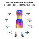 Custom Gradient Fashion Sets Slash Basketball Jersey Fun Gifts