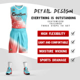 Custom Gradient Fashion Sets Slash Basketball Jersey Fun Gifts