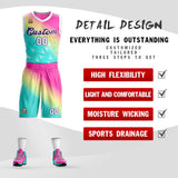 Custom Gradient Fashion Sets Slash Basketball Jersey Fun Gifts