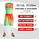 Custom Gradient Fashion Sets Slash Basketball Jersey Fun Gifts