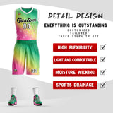 Custom Gradient Fashion Sets Slash Basketball Jersey Fun Gifts