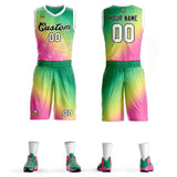 Custom Gradient Fashion Sets Slash Basketball Jersey Fun Gifts