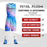 Custom Gradient Fashion Sets Slash Basketball Jersey Fun Gifts