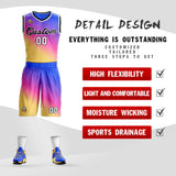 Custom Gradient Fashion Sets Slash Basketball Jersey Fun Gifts