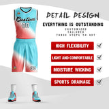Custom Gradient Fashion Sets Slash Basketball Jersey Fun Gifts