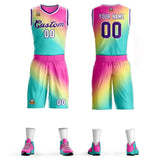 Custom Gradient Fashion Sets Slash Basketball Jersey Fun Gifts