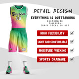 Custom Gradient Fashion Sets Slash Basketball Jersey Fun Gifts