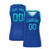 Custom Royal Sky Blue Women Basketball Jersey Dress