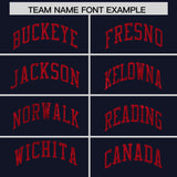 Custom Navy Red Women Basketball Jersey Dress