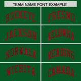 Custom Kelly Green Red Women Basketball Jersey Dress