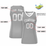 Custom Silver White Women Basketball Jersey Dress
