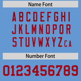 Custom Light Blue Red Women Basketball Jersey Dress