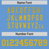 Custom Light Blue Gold Women Basketball Jersey Dress