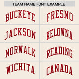 Custom Cream Red Women Basketball Jersey Dress