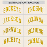 Custom Cream Gold Women Basketball Jersey Dress