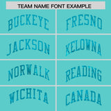 Custom Bright Green Sky Blue Women Basketball Jersey Dress