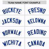 Custom White Royal Women Basketball Jersey Dress