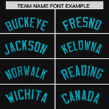 Custom Black Sky Blue Women Basketball Jersey Dress