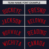 Custom Navy Red Women Basketball Jersey Dress