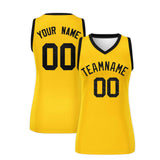 Custom Gold Black Women Basketball Jersey Sequined Dress